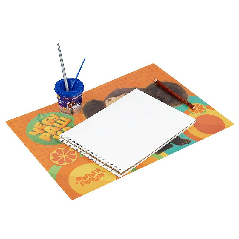 Клеенка для уроков труда Мульти-Пульти "Чебурашка", 35*50см, ПВХ