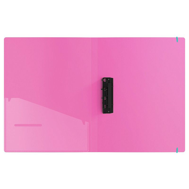 Папка с зажимом Berlingo "Raze" А4, 17мм, 600мкм, желтая, с внутр. карманом, софт-тач 