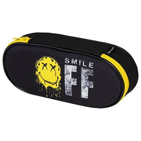 Пенал-футляр BRAUBERG, 1 отделение, органайзер, полиэстер, 22x9x5 см, "Smile OFF", 271587 