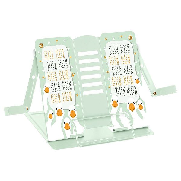 Подставка для книг СТАММ, металлическая, регулируемый угол наклона, с держателем, "Гуси"