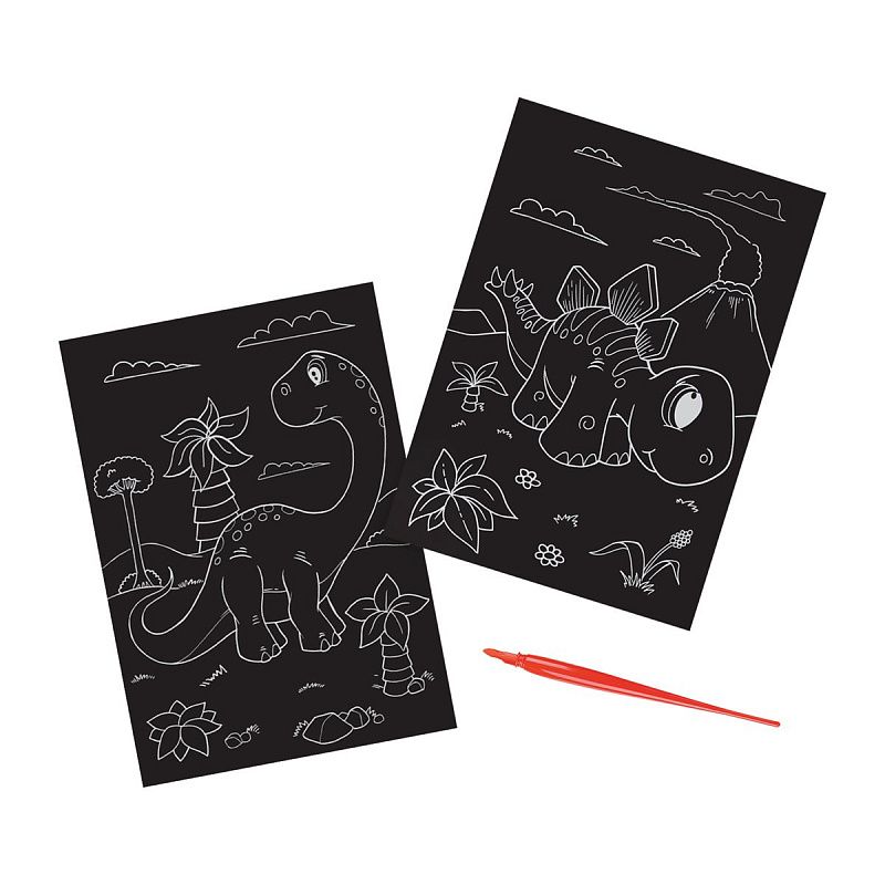 Гравюра Мульти-Пульти "Динозавры", А5, градиентная основа, пакет с европодвесом