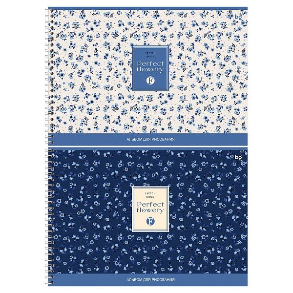 Альбом для рисования 48л., А4, на гребне BG "Цветочки"