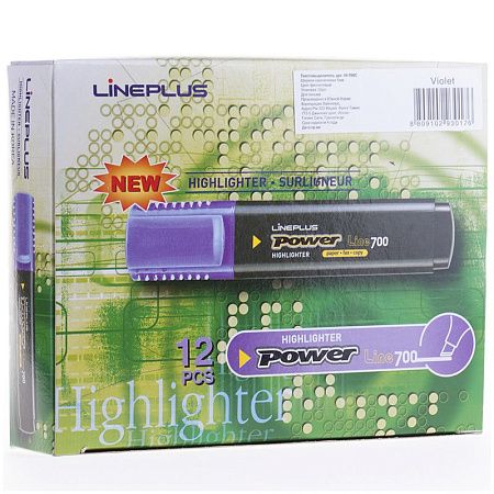 Текстовыделитель Line Plus "HI-700C" фиолетовый, 1-5мм 