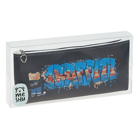 Пенал мягкий 200*85*30 MESHU "Graffiti", искусственная кожа 
