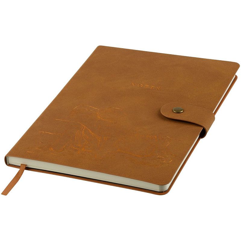 Записная книжка А5 80 л., ЛАЙТ, кожзам, Greenwich Line "Outline. Dream by the sea" с замком, тиснение фольгой, внутренний карман, блок в точку