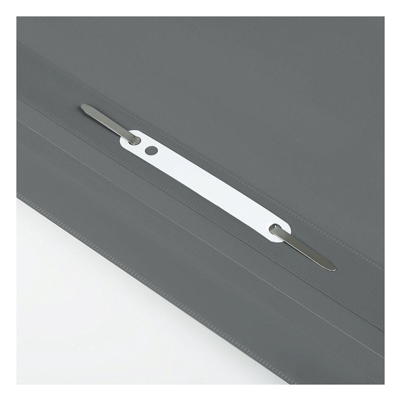 Папка-скоросшиватель пластик. СТАММ А4, 180мкм, серая с прозр. верхом 