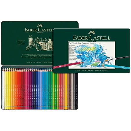 Карандаши акварельные художественные Faber-Castell "Albrecht Dürer", 36цв., метал. коробка