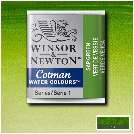Набор акварели художественной Winsor&Newton "Cotman", малая кювета, 3шт., зеленая крушина
