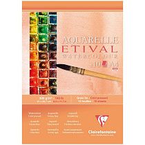 Альбом для акварели, 10л., А4, на склейке Clairefontaine "Etival", 300г/м2, холодное прессование Альбом для акварели, 10л., А4, на склейке Clairefontaine "Etival", 300г/м2, холодное прессование