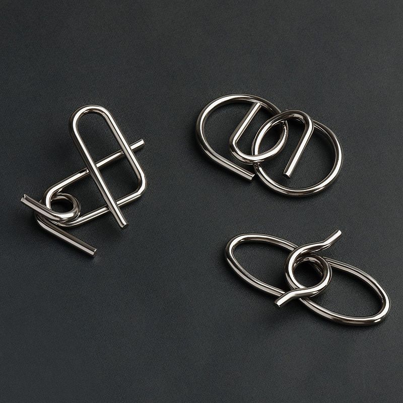 Головоломка металлическая малая ТРИ СОВЫ, ассорти, 3 уровень сложности 