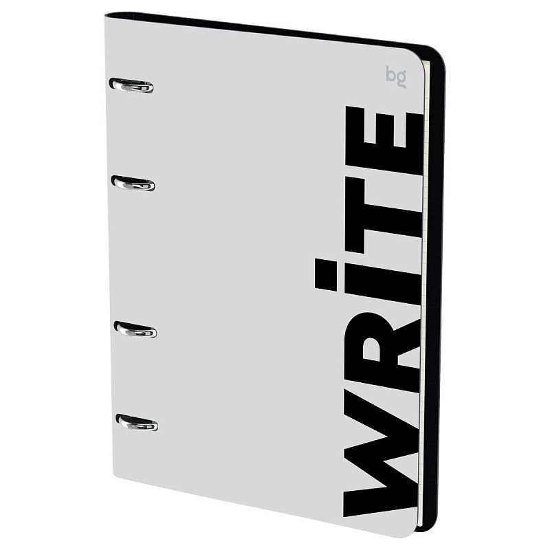 Тетрадь на кольцах А5, 120л., кожзам,  BG "Write", иск. кожа