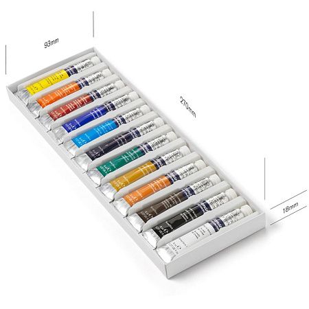 Акварель художественная Winsor&Newton "Cotman" для начинающих, 12цв., 8мл, туба, картонная коробка
