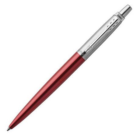 Ручка шариковая PARKER "Jotter Core Kensington Red CT", корпус красный, детали хром, синяя, 1953187 