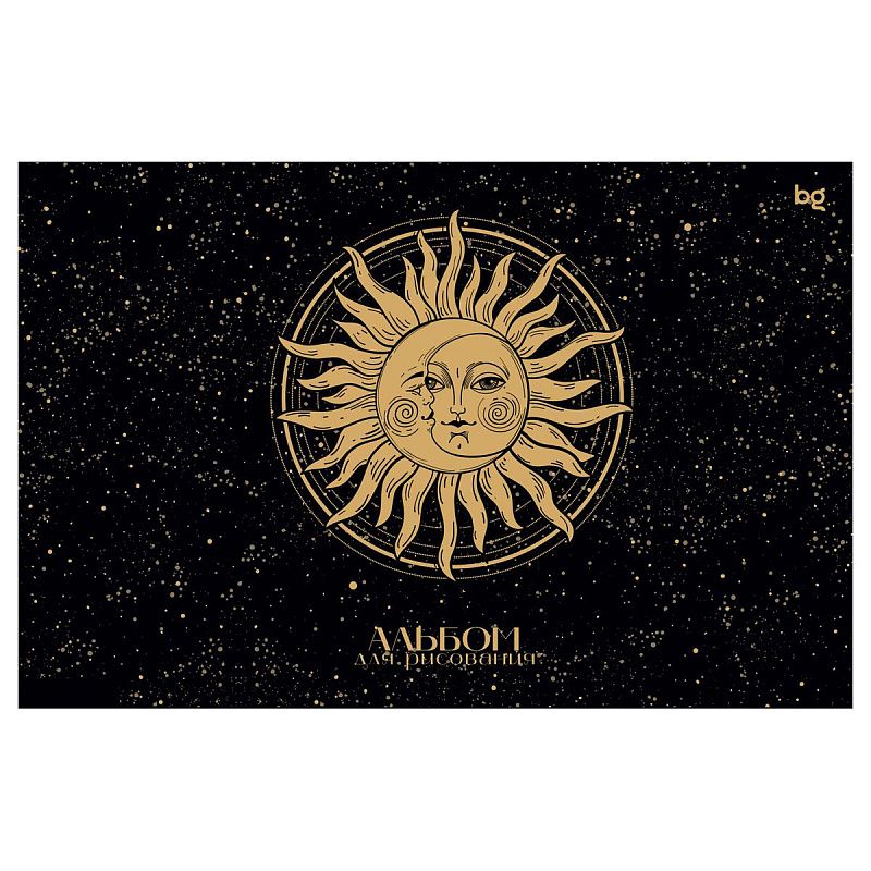 Альбом для рисования 40л., А4, на гребне BG "Таро", тиснение фольгой