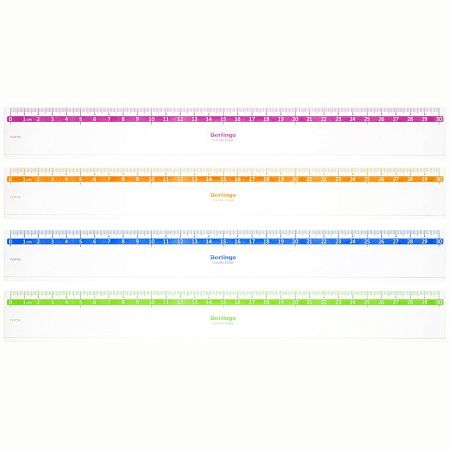 Линейка 30см Berlingo "Color", пластиковая, прозрачная