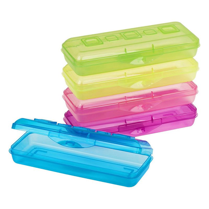 Пенал-футляр, 210*90*40 СТАММ, неоновые цвета, ассорти 