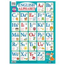 Плакат обучающий ТРИ СОВЫ "Английский алфавит", 440*600мм