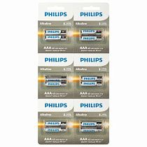 Батарейки алкалиновые КОМПЛЕКТ 2 шт. (отрывной блок) PHILIPS Entry, ААА (LR03,15 А) блистер, Б0064646