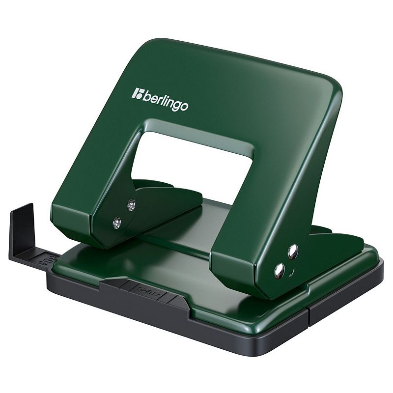 Дырокол Berlingo "Universal" 20л., металлический, ассорти, с линейкой