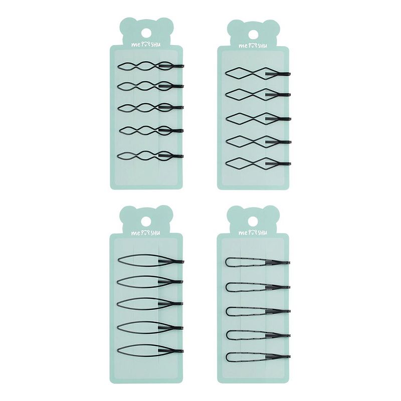 Заколки для волос MESHU, невидимки фигурные, 5шт., 6см, европодвес