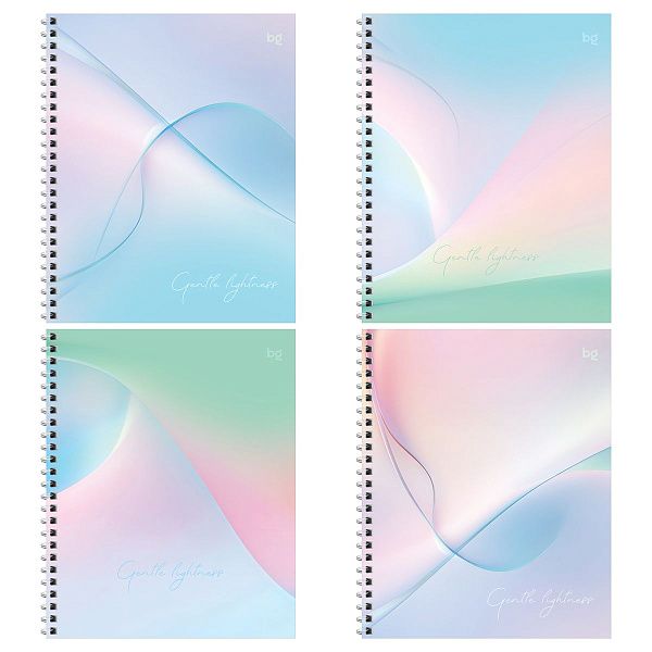 Тетрадь 96л., А5, клетка на гребне BG "Облака нежности", soft-touch ламинация