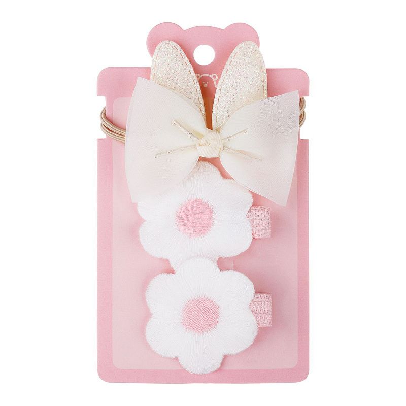 Набор аксессуаров для волос MESHU, резинка 1шт., диаметр 5см, заколки 2шт.,4см, ассорти, европодвес