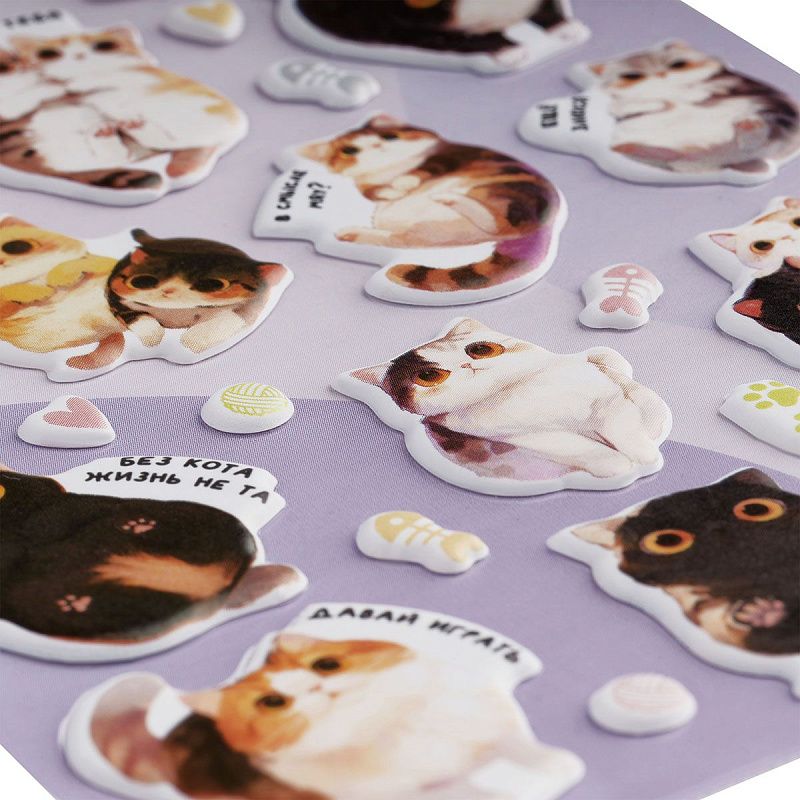 Наклейки объемные MESHU "Sweet pie", 10*23см, инд. уп., европодвес