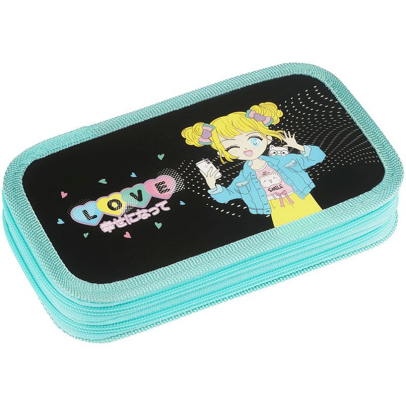 Пенал 2 отделения, 190*110 ArtSpace "Have Fun", ламинированный картон, софт-тач 