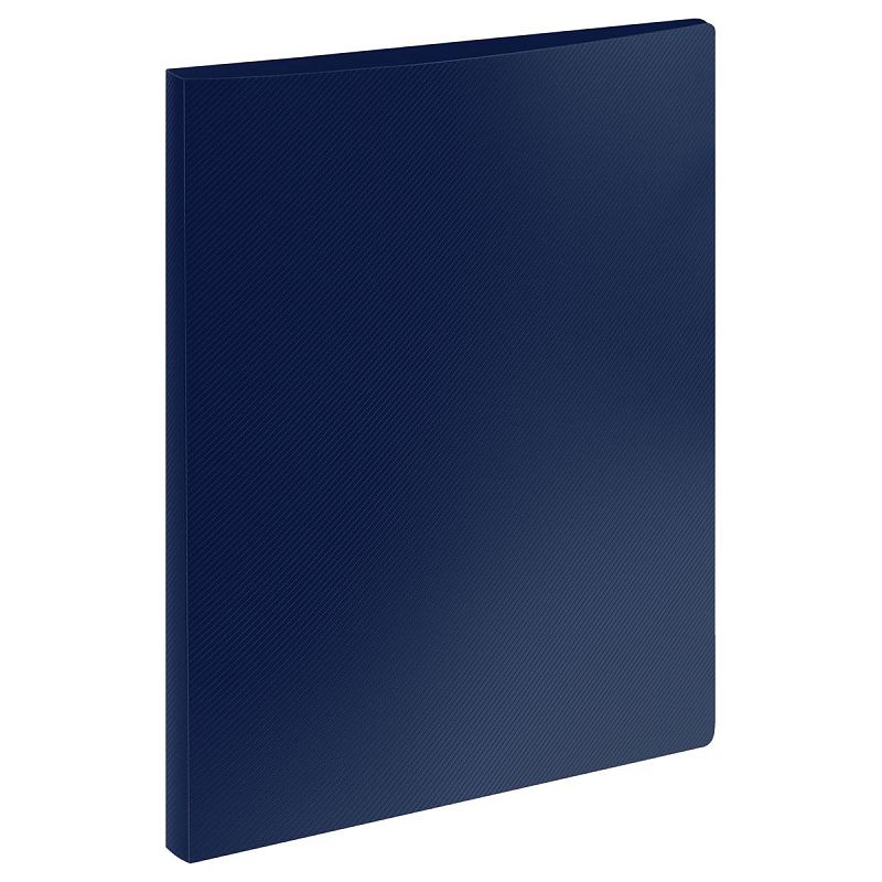 Папка с боковым зажимом СТАММ "Диагональ" А4, 17мм, 700мкм, пластик, сапфир 