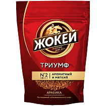 Кофе растворимый Жокей "Триумф", мягкая упаковка, 450г