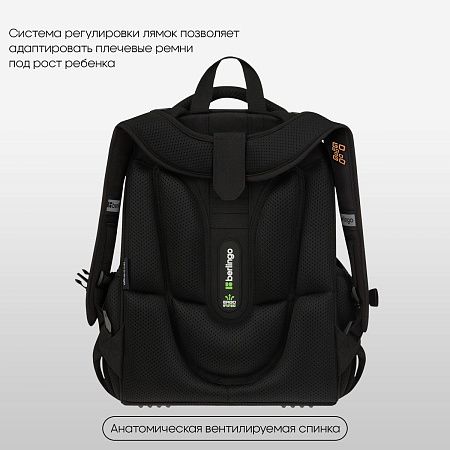 Ранец Berlingo Expert "Faster Than The Flame" 37*28*16см, 2 отделения, 2 кармана, анатомическая спинка 