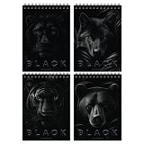 Блокнот А5 40л. на гребне BG "Just black"