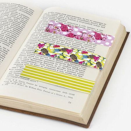 Закладки для книг с магнитом "ТРОПИКИ", набор 6 шт., блестки, 25x196 мм, ЮНЛАНДИЯ, 111637 