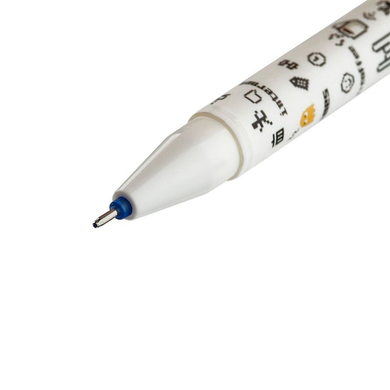 Ручка гелевая стираемая MESHU "Games" синяя, 0,5мм, корпус ассорти, с топпером 