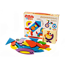 Деревянный пазл Baby Toys, 40 элементов, картонная коробка