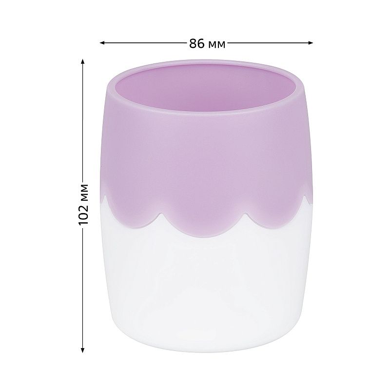 Подставка-стакан СТАММ, двухцветная, пастельные цвета, ассорти