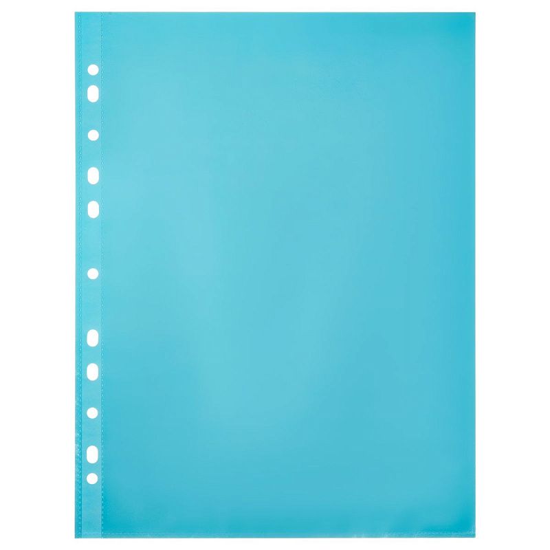 Папка-вкладыш с перфорацией OfficeSpace А4, 35мкм, матовая, цветная, ассорти в пачке 