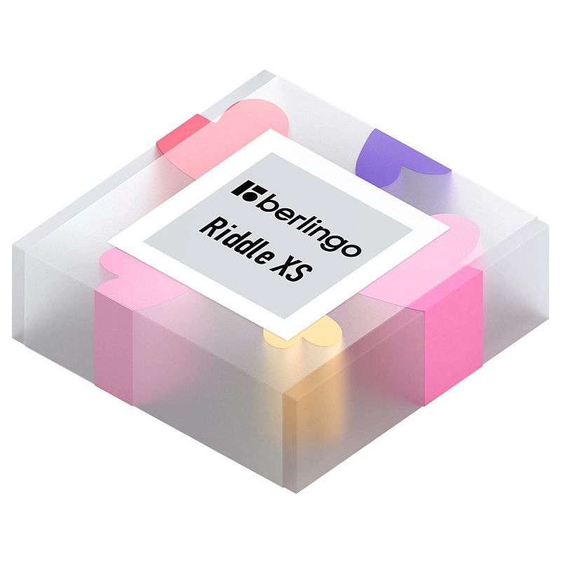 Ластик Berlingo "Riddle XS", прямоугольный, цвета ассорти, 34*34*14мм 