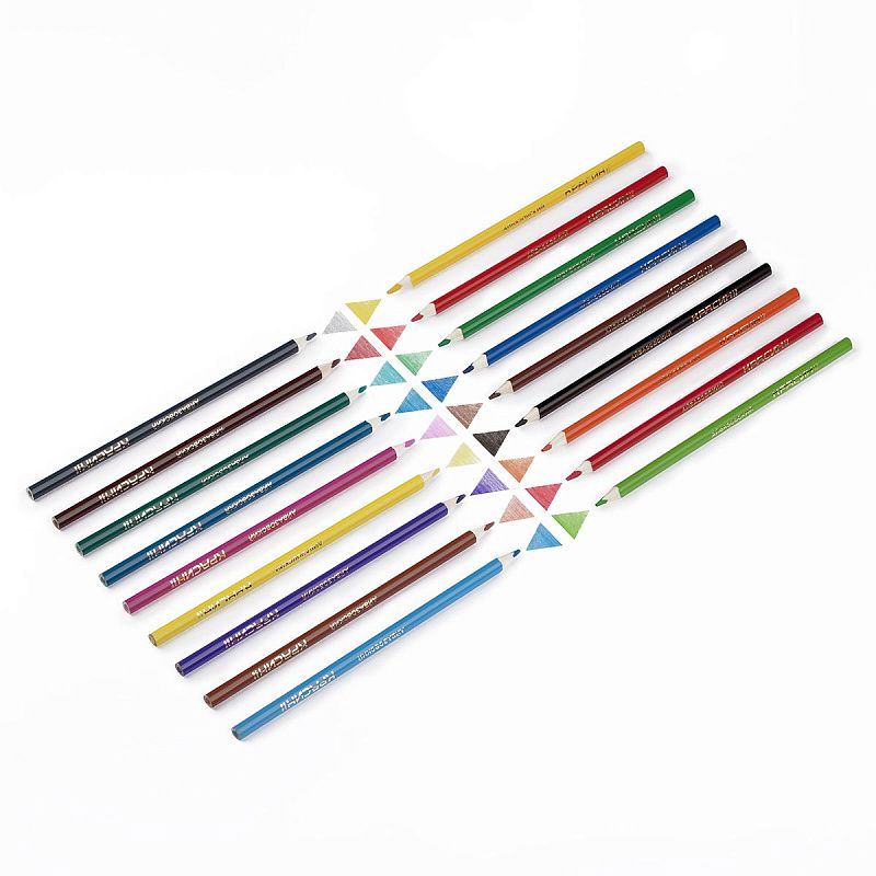 Карандаши акварельные Красин "Айвазовский", 18цв., трехгран., заточен., картон, европодвес