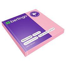 Самоклеящийся блок Berlingo "Ultra Sticky", 75*75мм, 100л., пастель, розовый