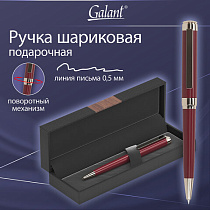 Ручка подарочная шариковая GALANT ROSSI, корпус красный, детали золото, узел 0,7 мм, линия письма 0,5 мм, синяя, 144172
