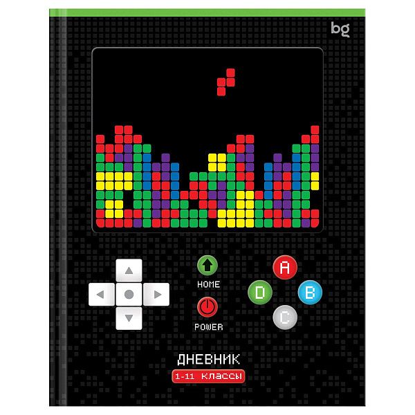 Дневник 1-11 кл. 40л. (твердый) BG "Тетрис", глянцевая ламинация
