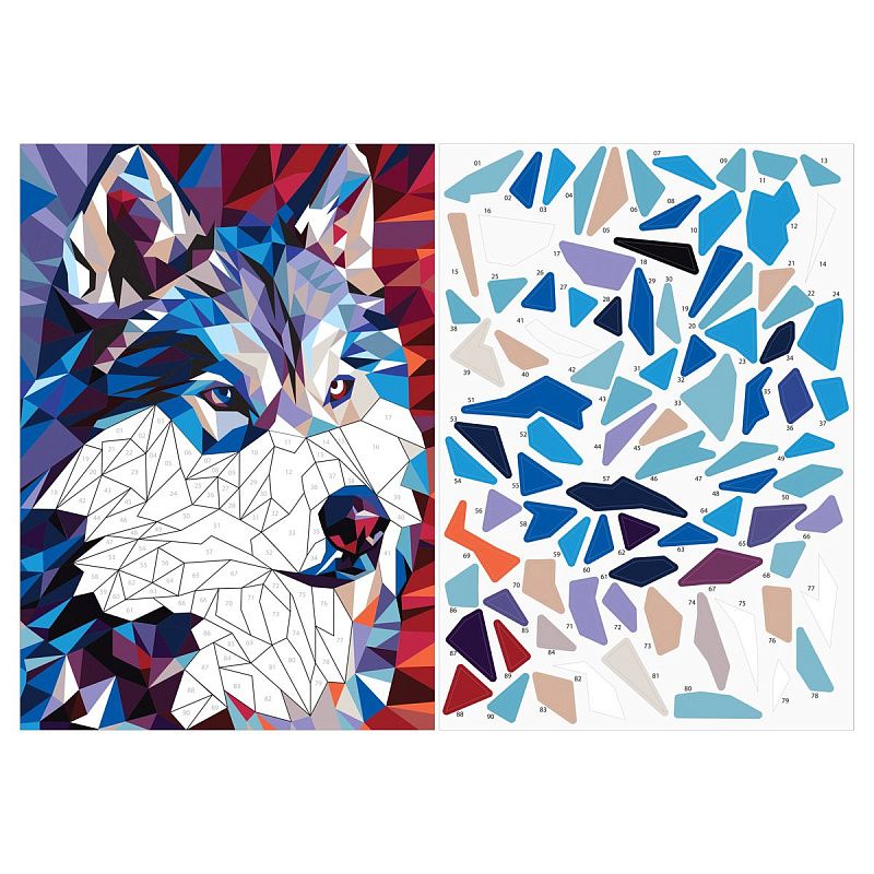 Аппликация наклейками ТРИ СОВЫ "Лесные животные", А4, 2 основы, картонный конверт