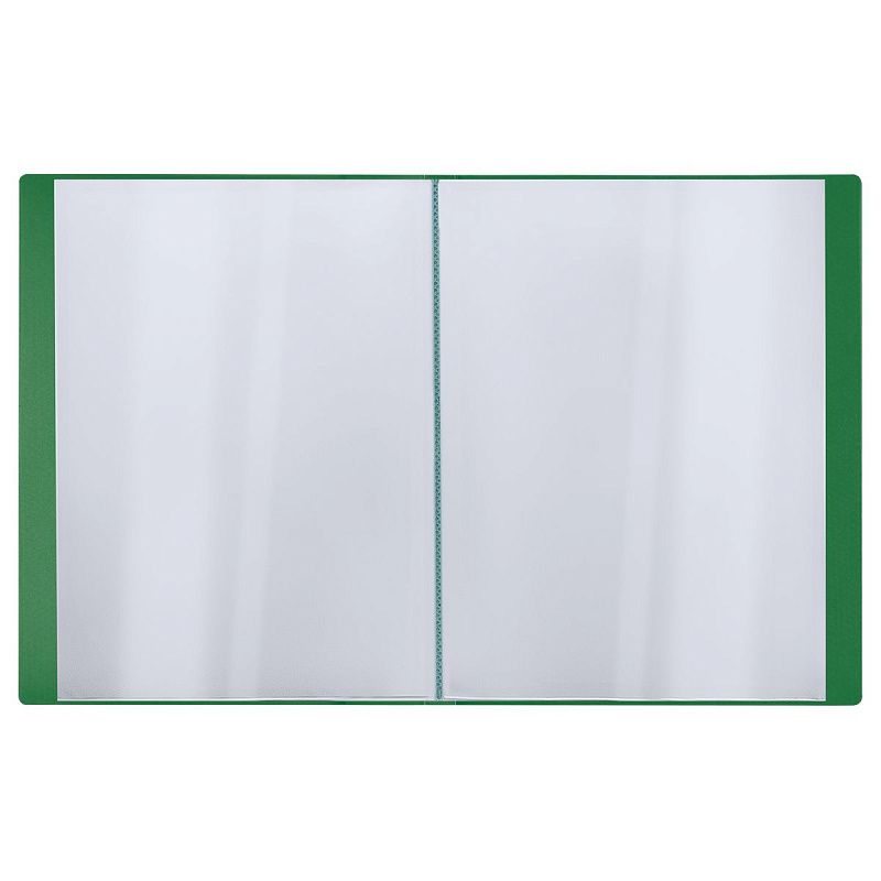 Папка с 30 вкладышами СТАММ "Кристалл" А4, 17мм, 700мкм, пластик, зеленая 