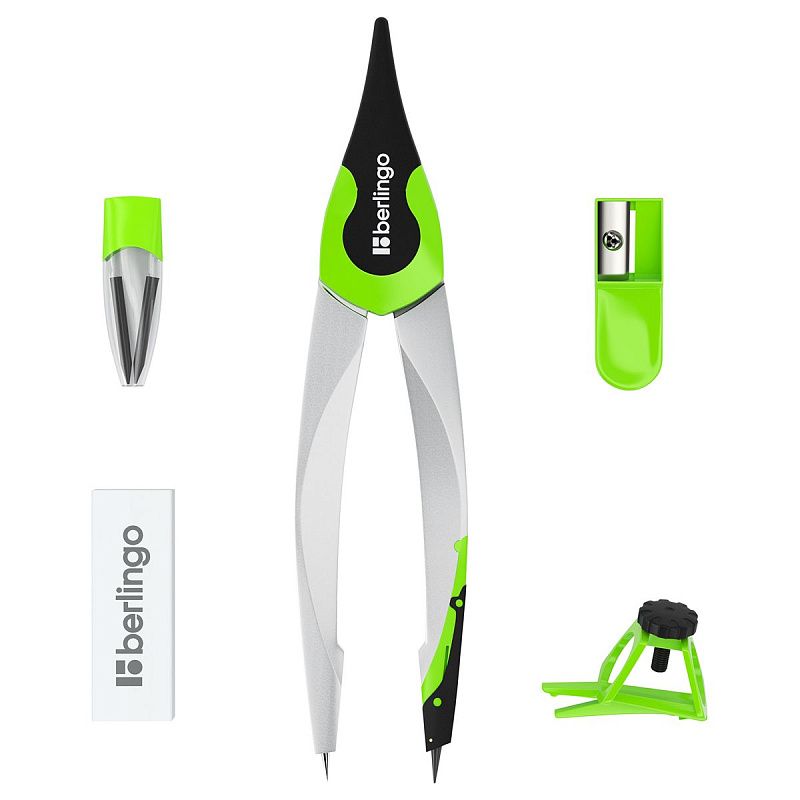 Готовальня Berlingo "Optimum", 5 предметов, циркуль 135мм, пластиковый футляр 