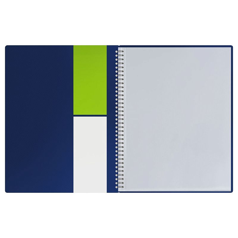 Папка с 20 вкладышами на гребне СТАММ "Диагональ" А4, 14мм, 700мкм, пластик, сапфир 