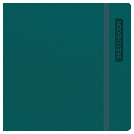 Скетчбук для акварели 40л., 145*145 BG "Bright. Teal", кожзам, на резинке, 200г/м2