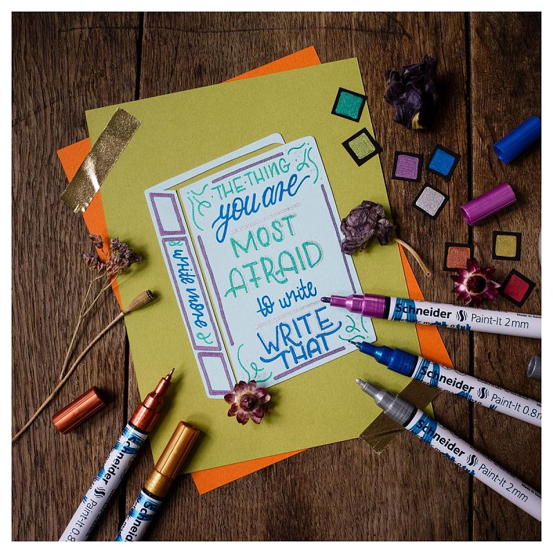 Набор маркеров для декорирования Schneider "Paint-It 010" 04цв., металлик, 0,8мм 