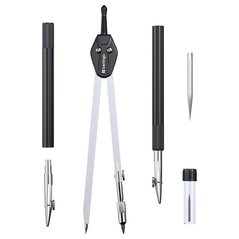 Готовальня Berlingo "Expert", 6 предметов, циркуль 135мм, пластиковый футляр 