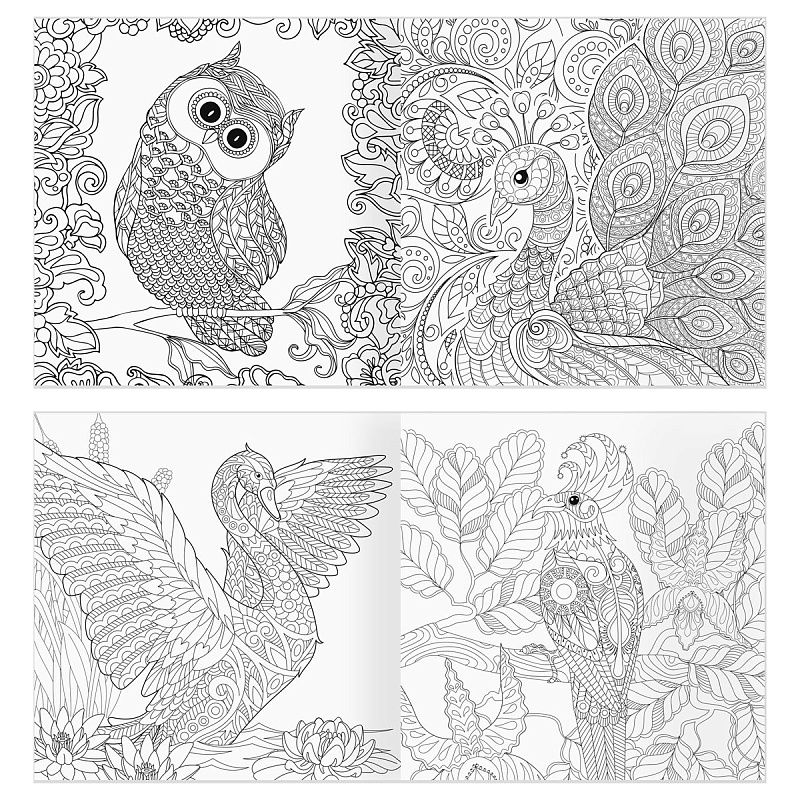 Раскраска для взрослых 228*228 ТРИ СОВЫ "Антистресс-терапия. Животные", 64стр. , склейка
